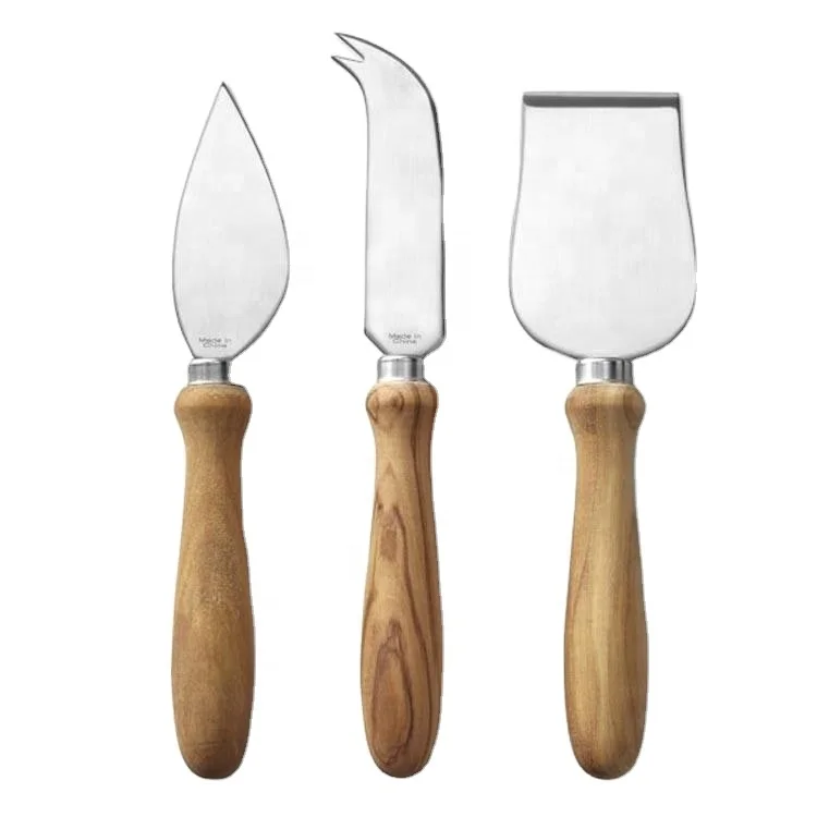 
Stainless Steel Cheese Knives With Wooden Handle Table Top Set  (50039300711)