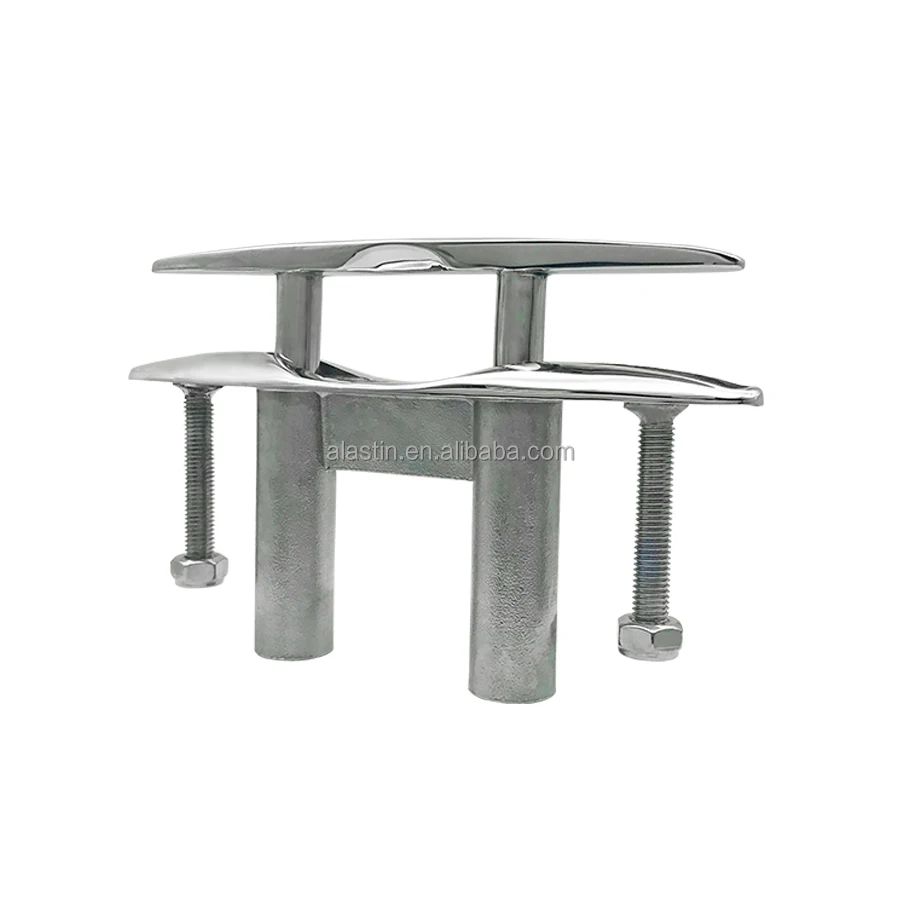 High Quality Mirror Polished Stainless Steel Cleat Marine Oem&Odm Flush Cleat For Boat POWER MARINE Pop Up Boat Cleats