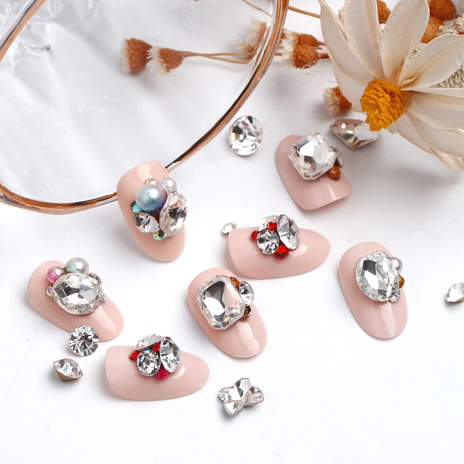 YDC nail tip glue use LED lamp to polymerize Strong Adhesive for Rhinestones Gel Polish Odorless