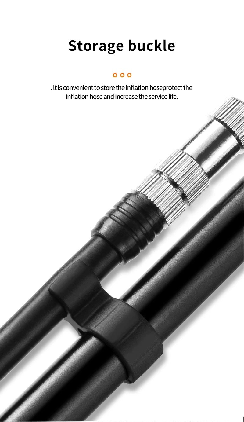 Bicycle Pump With Gauge High-pressure Portable Hand Tire Air Inflator Bike Air Shock Pump For Fork Schrader Presta Valve