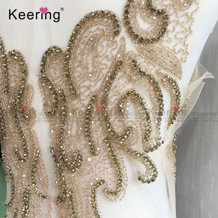 Sexy elegant wedding dress/evening party  with beaded crystalWDP-121