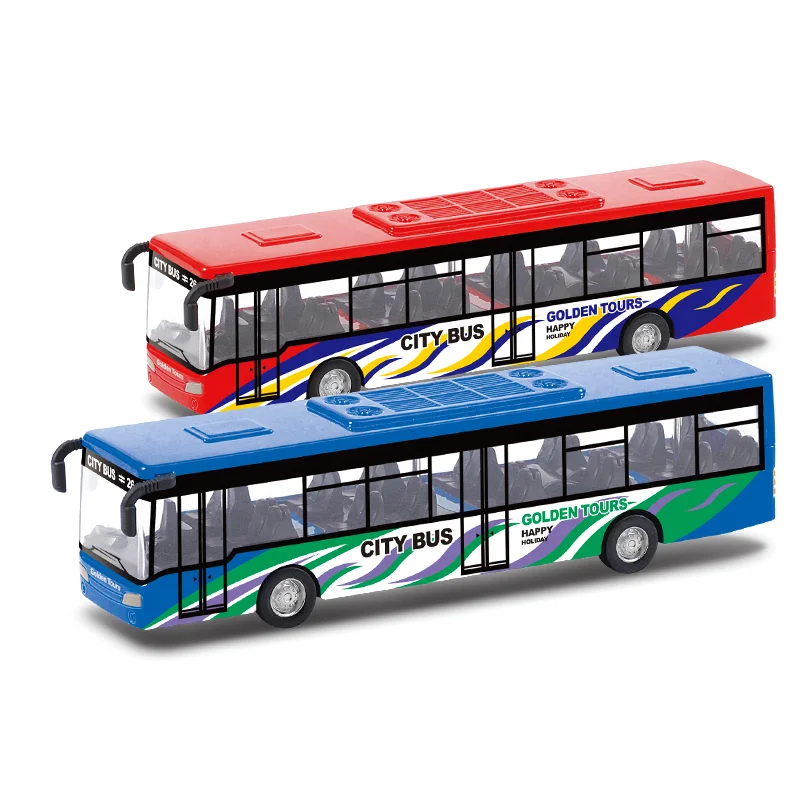 Hot Sale Kids Pull Back Car Metal Diecast Vehicle Alloy Diecast City Bus Toy Perfect for Kids