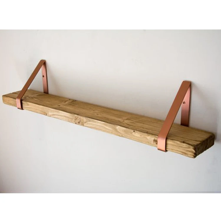 Hot sales rustic  ledge boho hanging antique wall shelf Floating Wood Shelf Wall Mounted , Rustic Wood hanging Wall bath Shelf