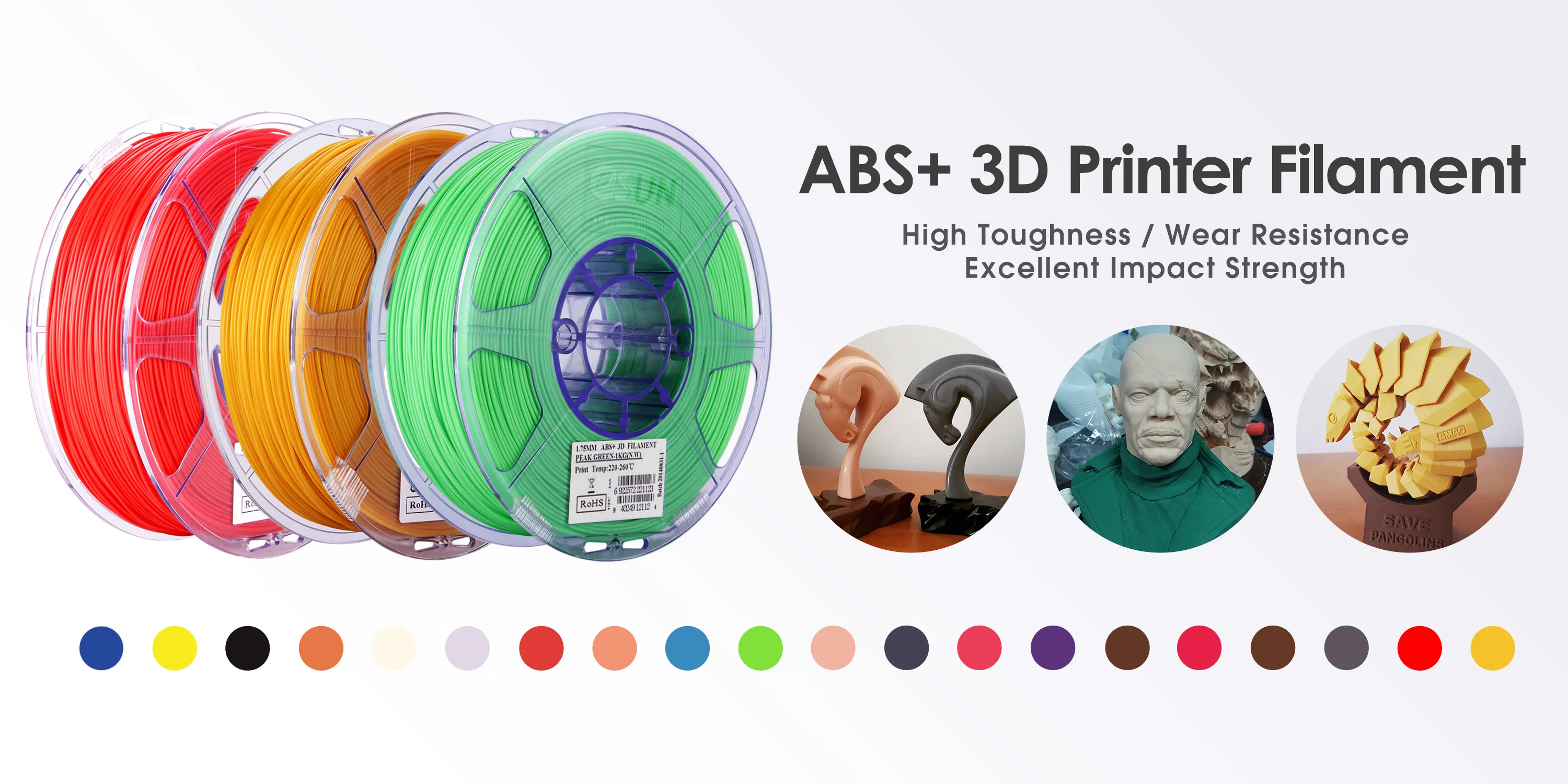 eSUN ABS+ 1.75mm /2.85mm 3d filament for 3D printer filament ABS Plua