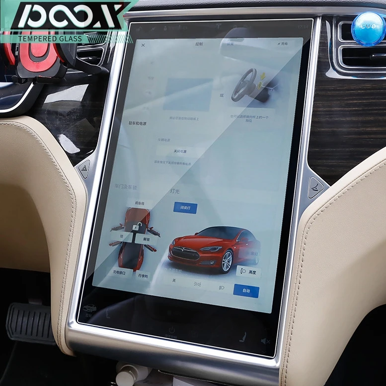Factory Wholesale Tesla Center Control Touch screen Car Navigation Tempered Glass Screen Protector for Tesla  Model S 17inch