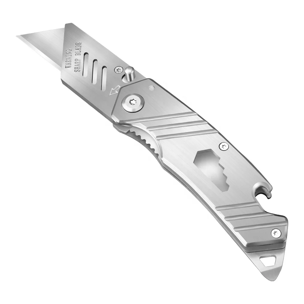 Stainless steel folding knife Heavy duty thickened leather knife Special leather cutting knife