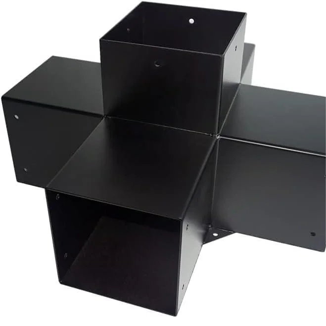 Пергола DIY kit.5-сторонний кронштейн для деревообработки и столб черный приподнятый деревянный стенд с порошковым покрытием деревянных балок беседки газеба