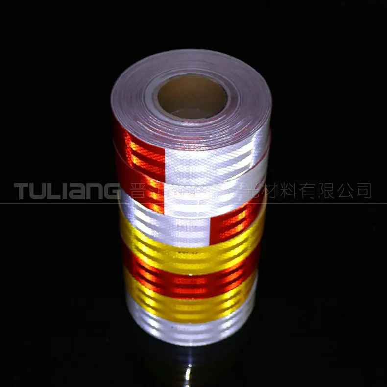 China manufacturer sale custom color road sign PET super reflective warning adhesive