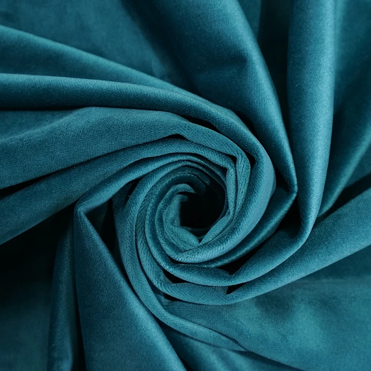 
100% Polyester Upholstery Curtain Fabrics - Finish Velvet Polyester Knit Fabric For Sofa 
