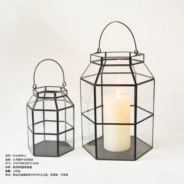 
Wrought Iron Ornaments Handmade Retro Handle Wrought Iron Horse Lamp Candlestick Christmas Gift Big Wrought Iron Decoration 