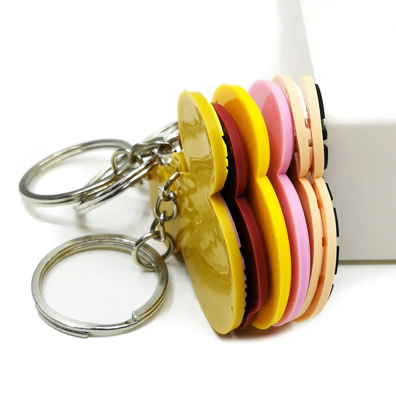 Hot Sale Mexican Style Pvc Rubber Keychain Cute Mickey Head Pendant Animation Advertising Gift Bag Accessories Doll Keyrings