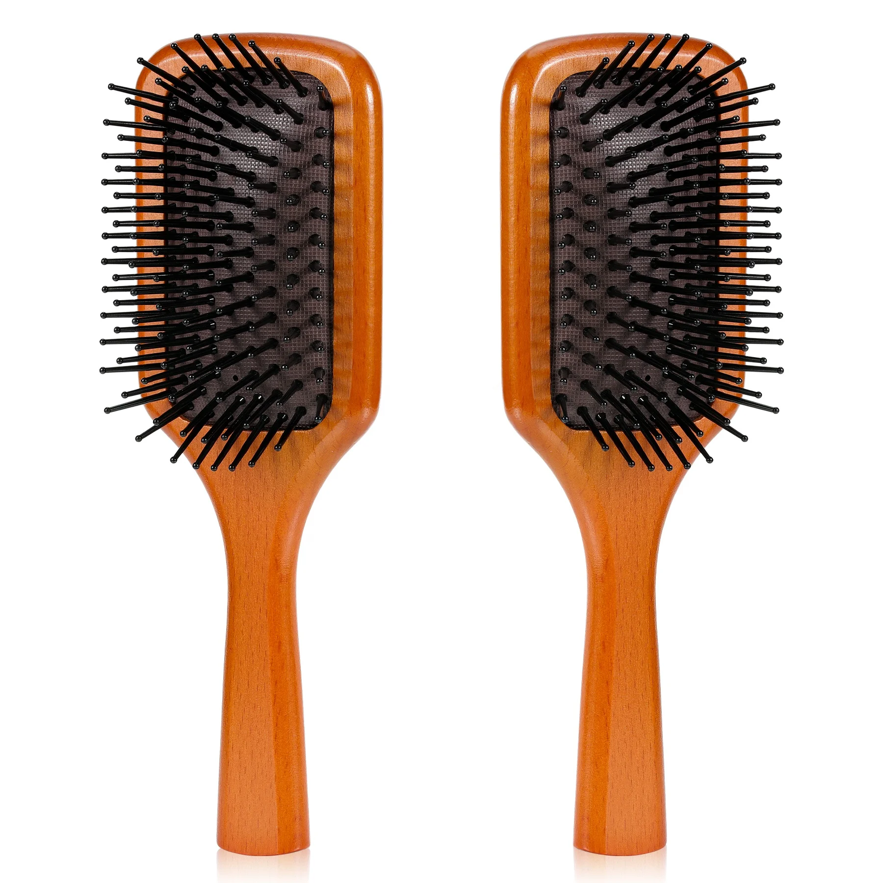 Dark brown rubber color hair massage styling tools scalp massage comb anti static massage comb