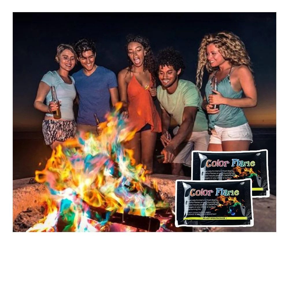 Camping fireplace magic fire colorful powder 25g 30g 50g mystical fire colour change flame