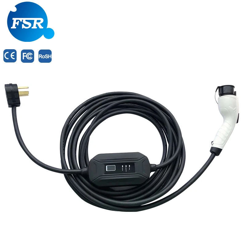  Прочный заводской level2 SAE J1772 тип 1 16 А однофазный 25 футов Nema 10-30 Американский Стандартный Портативный Зарядный Кабель AC