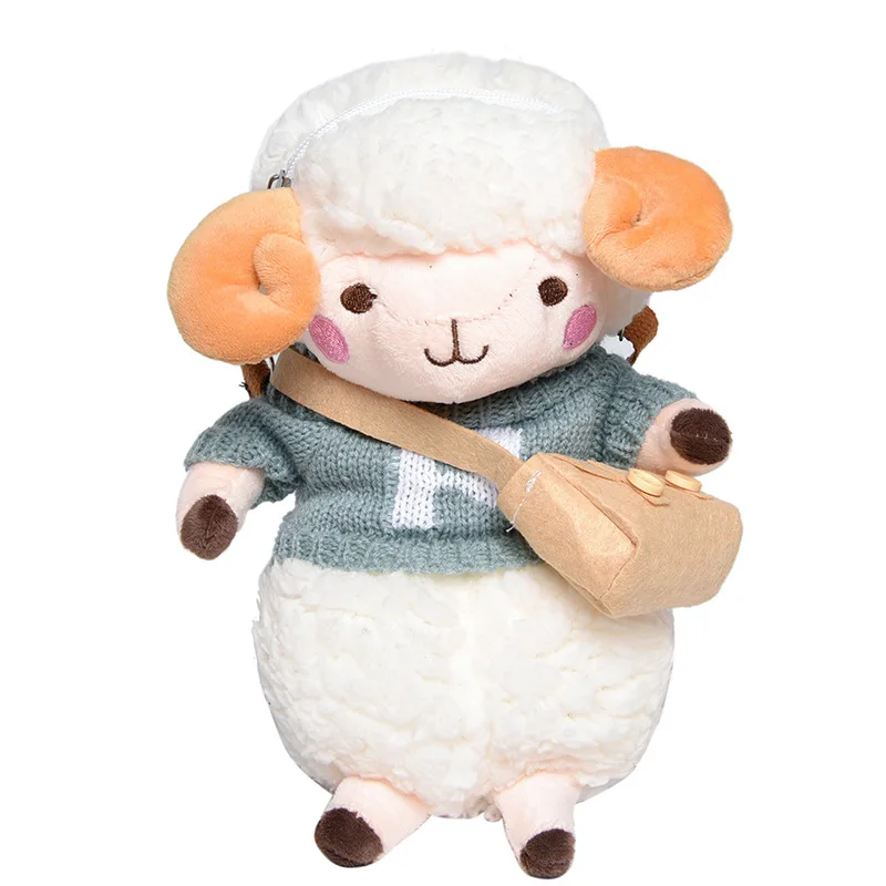 Wholesale Cheap Cute Design New Children Plush Cartoon Sheep Doll Toy Bag Gift
