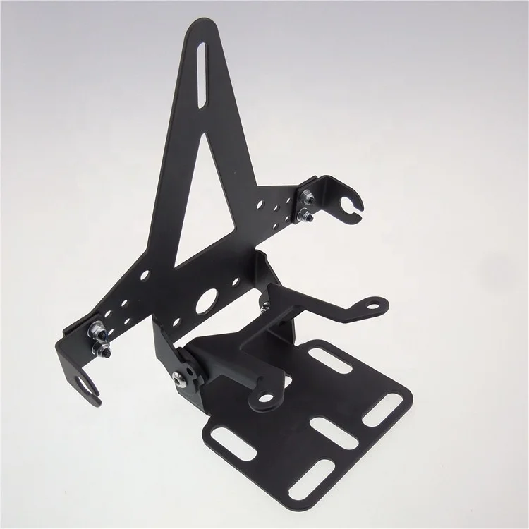 Universal Custom Bike Motorcycle Metal Headlight Clamp Bracket Side Mount Holder Black
