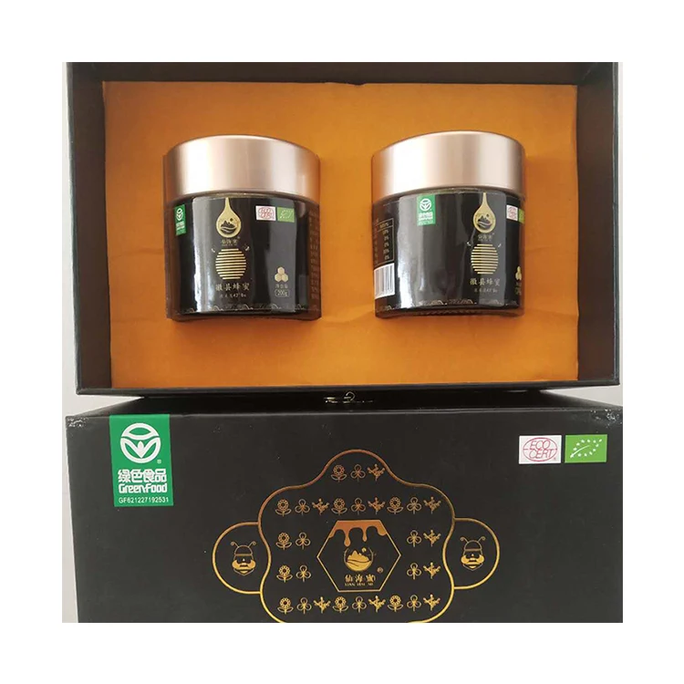 High Quality All Natural Honey Syrups Jiffy Box Honey Glass Jar Honey