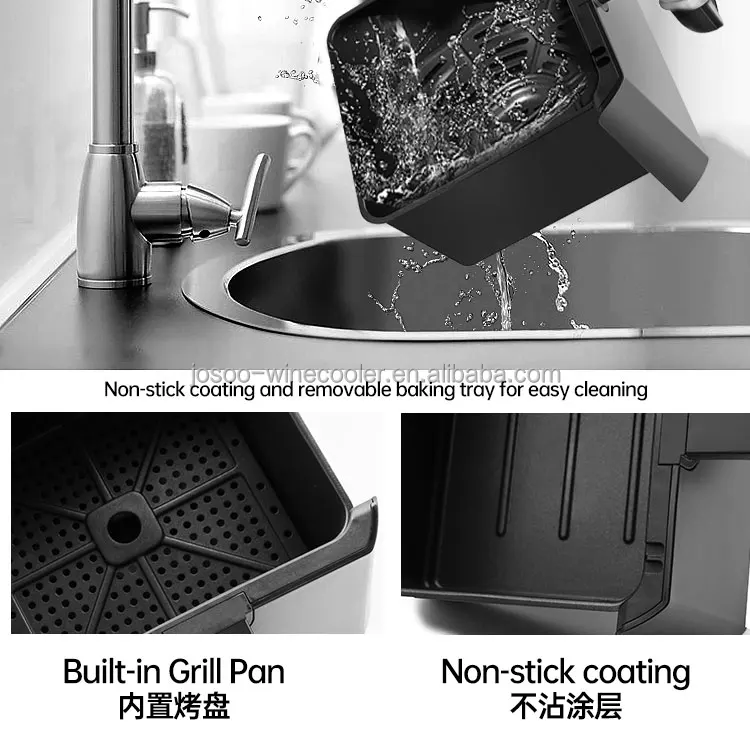 3L Air Fryer & Food Dehydrator Kitchen Appliances Oven Perfect for Drying Beef Jerky, Herbs, Fruit, Vegetables, Dog Treats