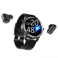 android io smart watch 2021 earphone health sport smart watch phone mens ip68 waterproof  smart watch earphone 2 in 1 oem tws