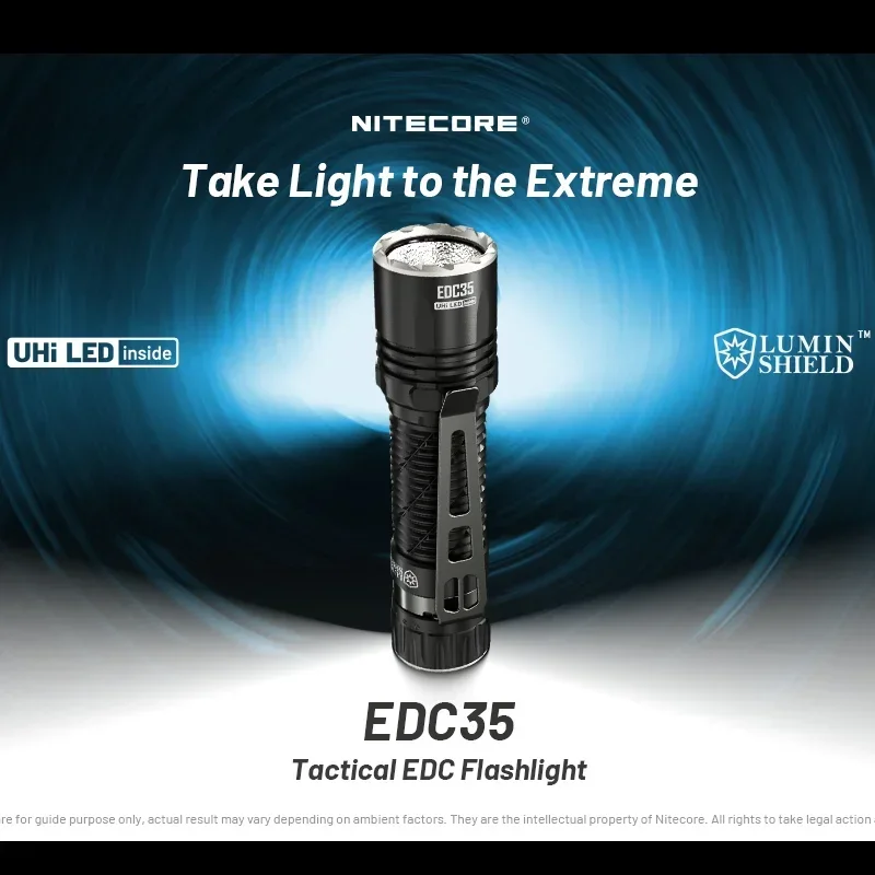 Новый Nitecore EDC35 USB-C перезаряжаемая лампа 5000 люмен светодиодный фонарик UHi 40 пузырь фонарь Встроенный аккумулятор 6000 мАч