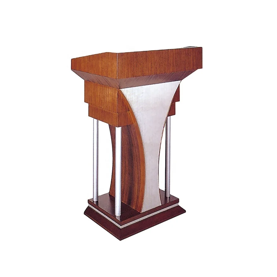 Wood pulpit church pulpit simple style lecture platform for school furniture