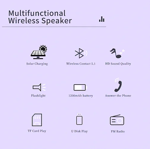  Factory direct with FM broadcasting function and lighting sale portable stereo wireless