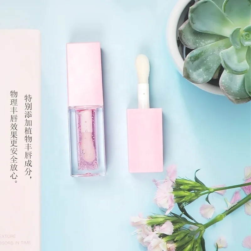 Hot Sale Korean Pink Lip Glaze Lips Skin Care Squeeze Tube Lip Oil Custom Label With Screw Lid