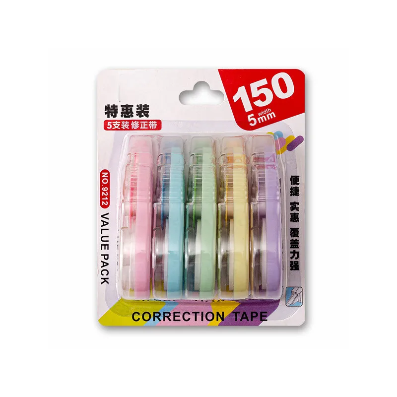 School Stationery Supplies Custom Wholesale Correction Tape 150 Meters Morandi High-value Cute Student Plus Correction Tape Set
