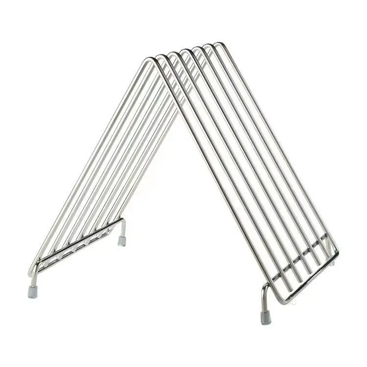Thick Stainless Steel Cutting Board Rack Multi-grid Cutting Board Storage Rack Multi-purpose Pot Lid Rack
