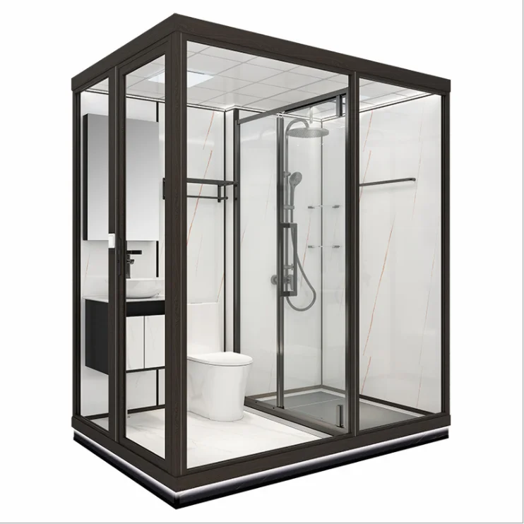 Fast Installation Ready Made Prefab Shower Bathrooms Toilet Shower Cubicle Set