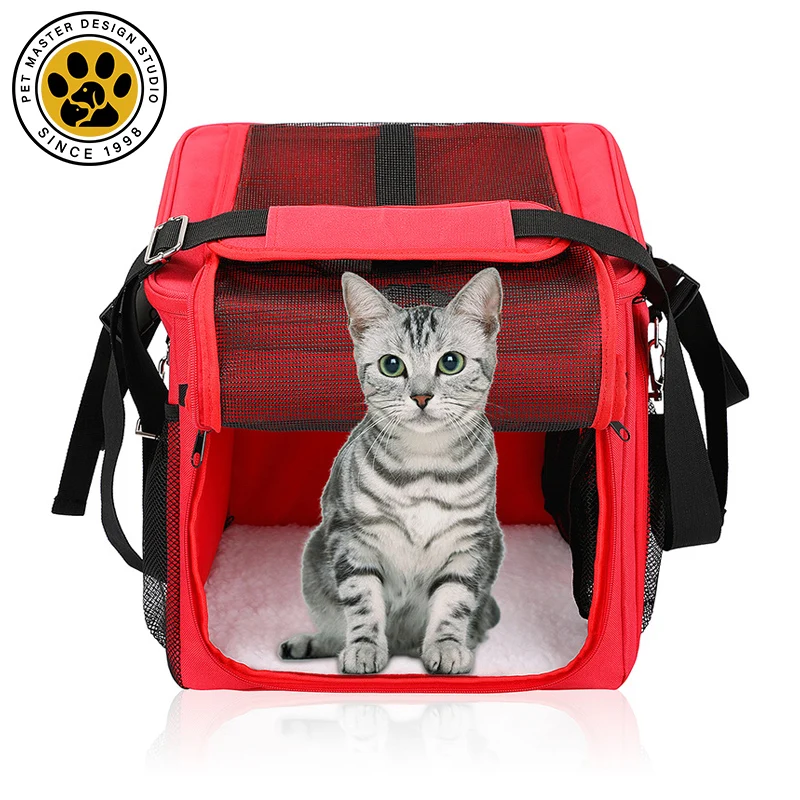 SinSky Bicycle Carriers Carrying Pet Basket Bag Riding Pet Hanging Outdoor Dog Bicycle Carrier Breathable Folding Bag