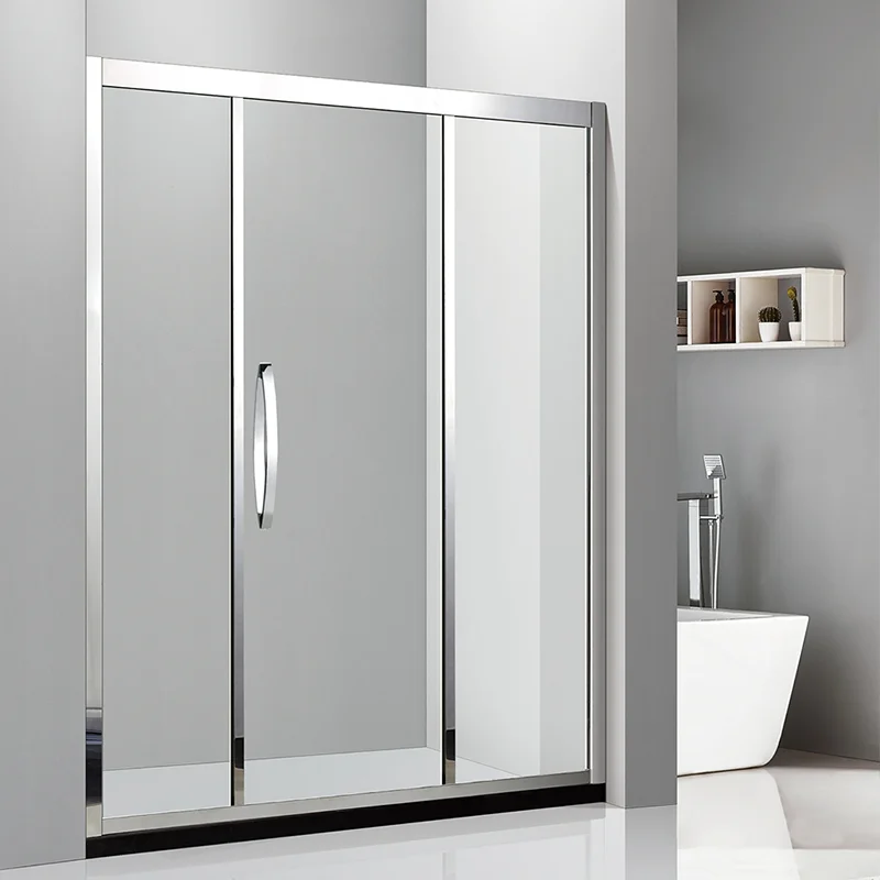 Modern design square corner shower cabins frameless hinge bathroom acrylic shower door