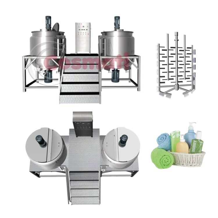 Cosmetic Processing Machine Stainless Steel Homogenizer Mixing Tank Liquid Soap Detergent Mixing Blender