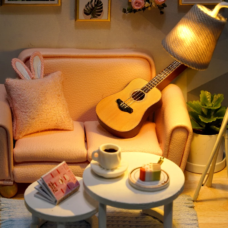 Tea Time Small Size Mini Toy Happy Corner Diy Doll House