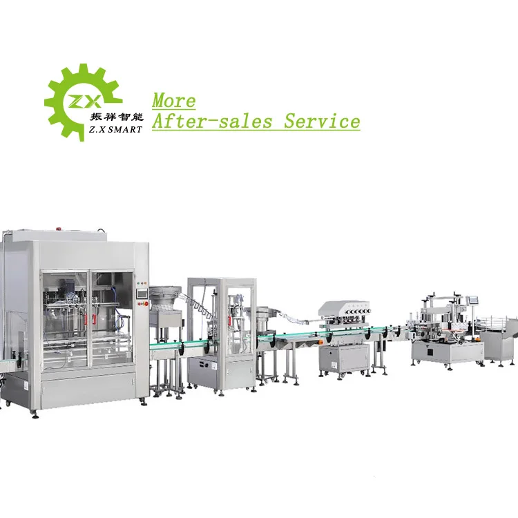 Automatic Body Lotions Cream Shampoo Shower Gel Round Bottle Label Filling Capping Machine