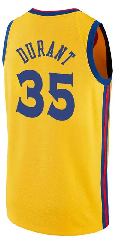 Kevin Durant 35 Stephen Curry 30 Golden State 23 Draymond Green 9 Andre lguodala 11 Klay Thompson stitched Embroidery Logos