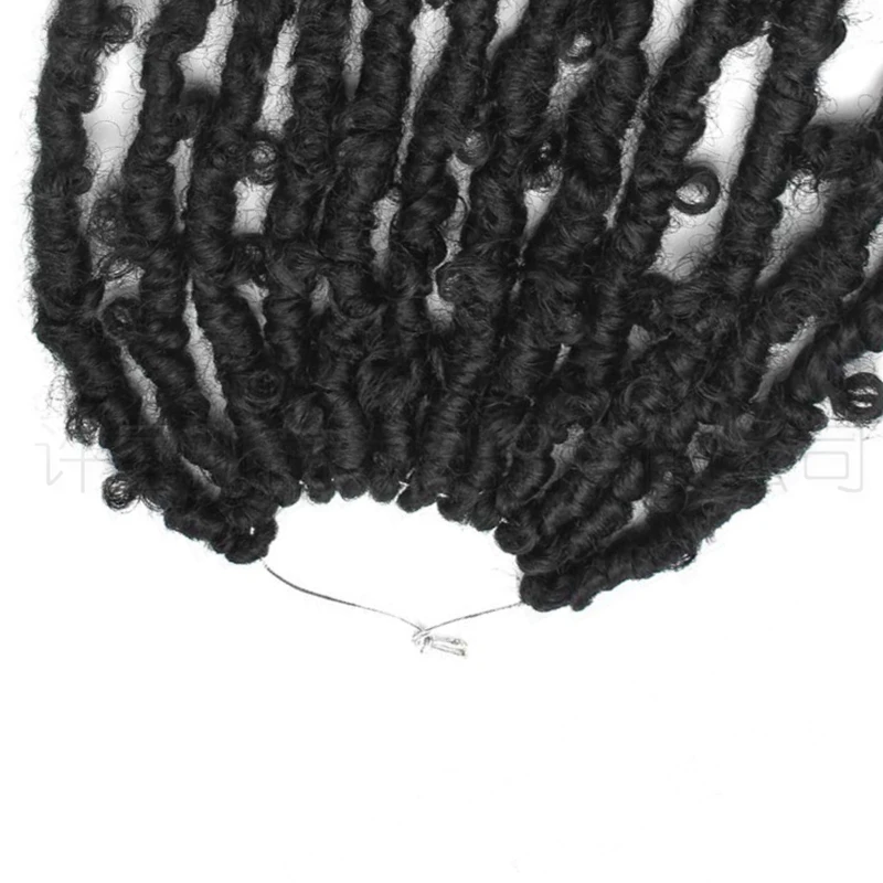 12 дюймов Пряди женские африканские грязная оплетка парик бабочка Locs вязание крючком грязный