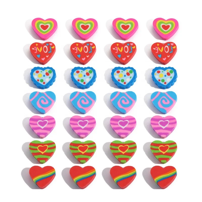 Rainbow Heart Creative Student Prize Gift Cute cartoon stationery eraser