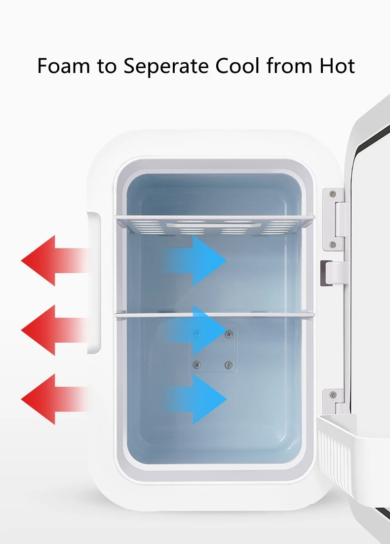 8 л 2022 новый стиль с регулируемой температурой света, холодильник для красоты, холодильник для ухода за кожей с зеркалом