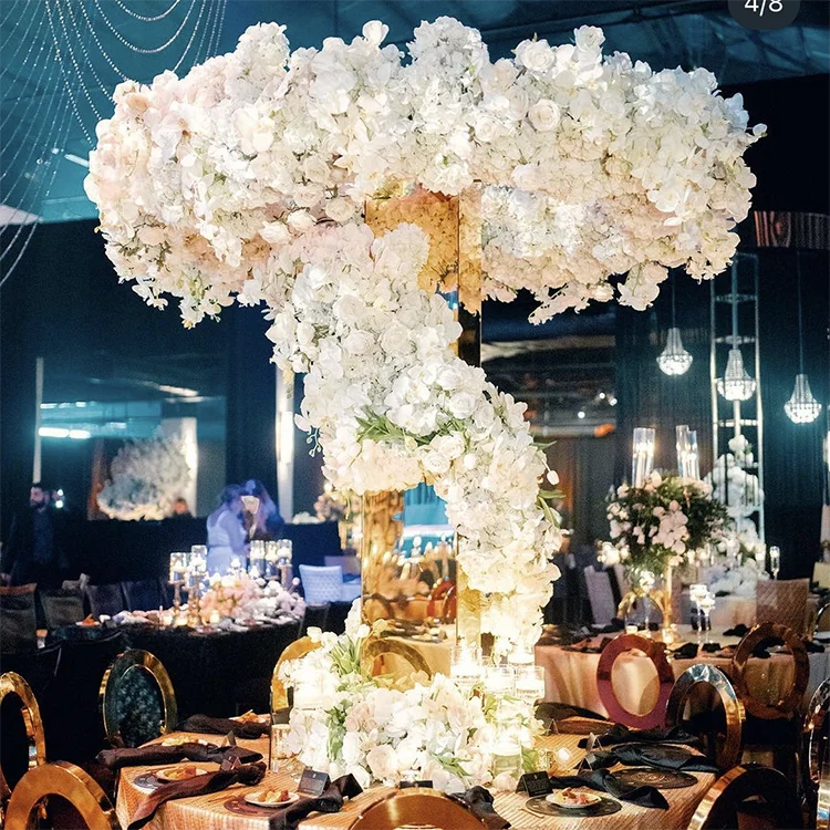 Wedding Gold Metal Centerpiece Flower Stand For Room Birthday Party Home Wedding Decor