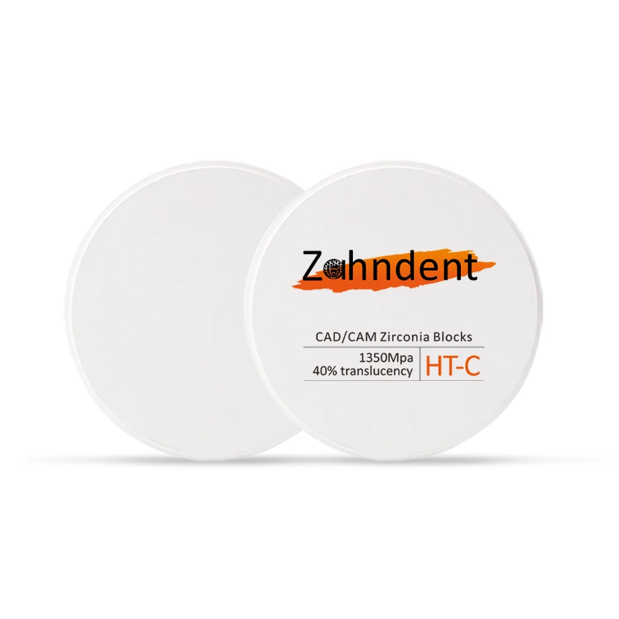 Zahndent 1350Mpa high flexural strength zirconia block ht color cad cam system for crown