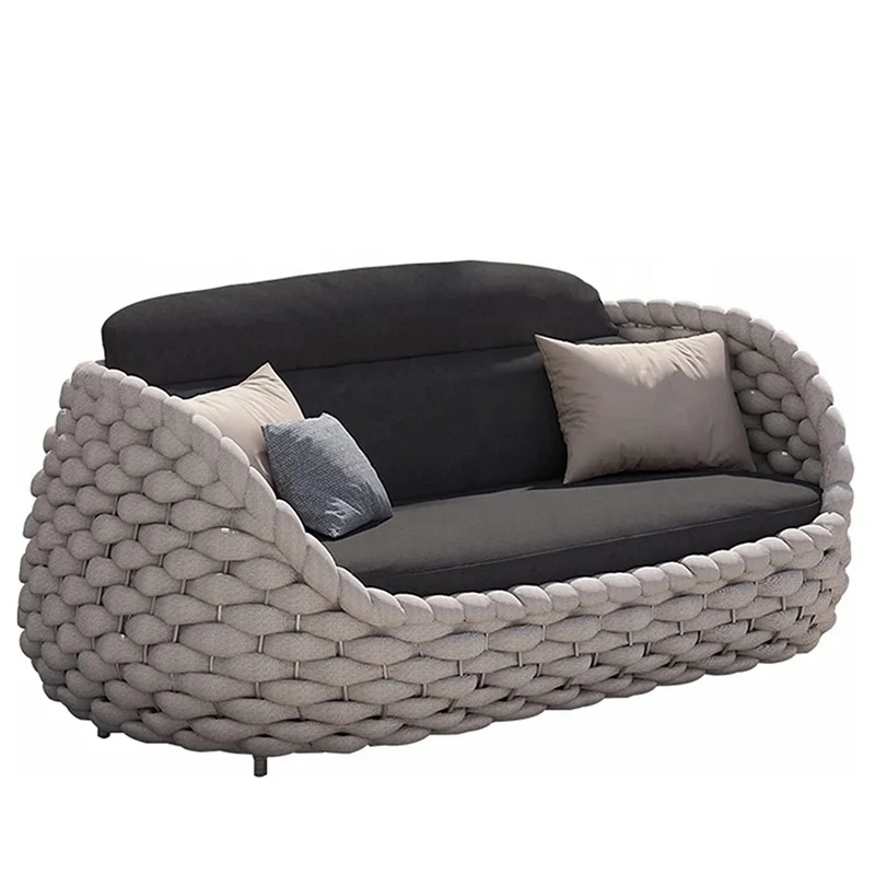 Modern Design Cheap Price Outdoor Garden Wicker Furniture All Weather Outdoor Sofa