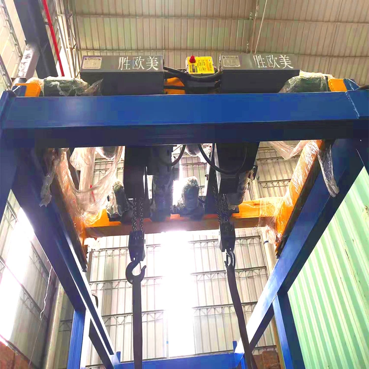 Container loading equipment and system of heavy and long size cargo loading and unloading