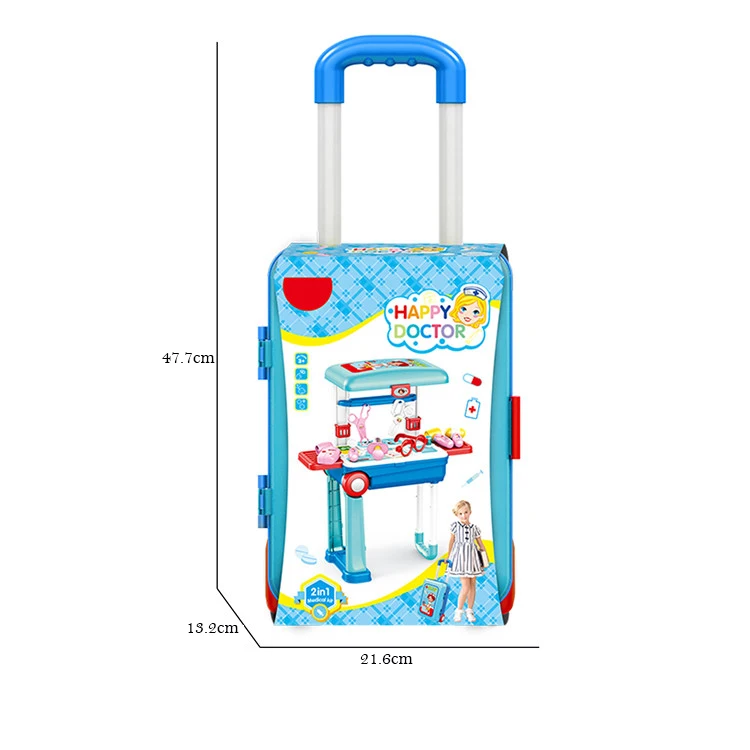 Baby toyd kids toys 2 in 1 plastic toys suitcase kids pretend play doctor set toys