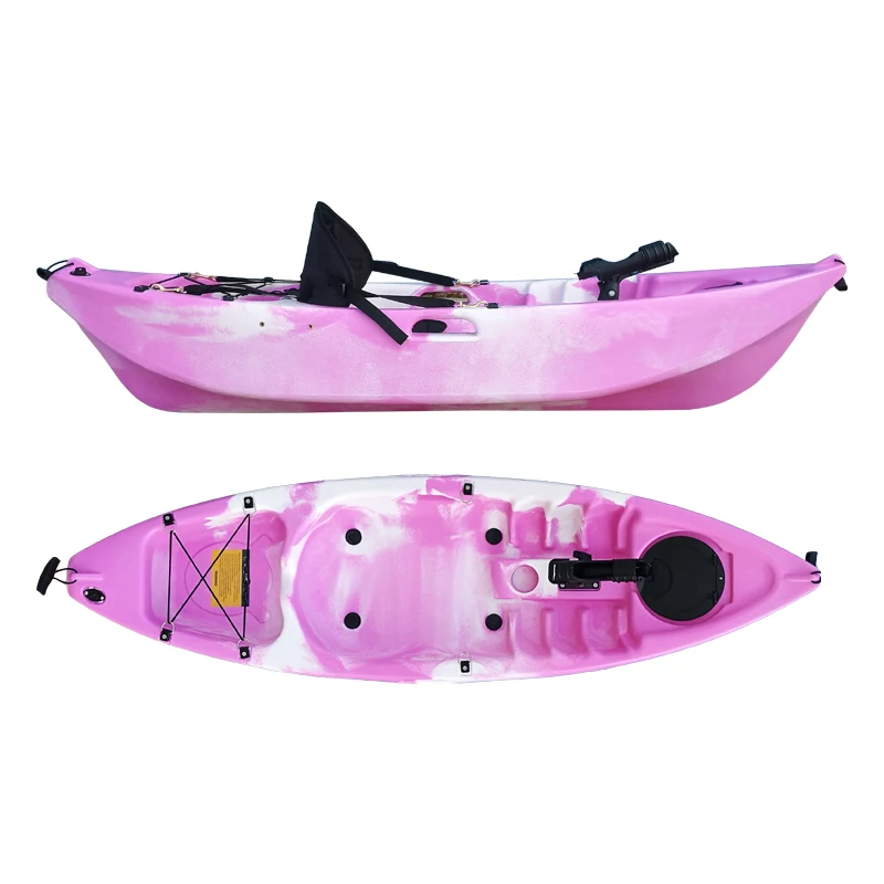 2024 Hot Sale Single 1.8m Canoe Fishing Recreation Roto Molded Plastic Kayak