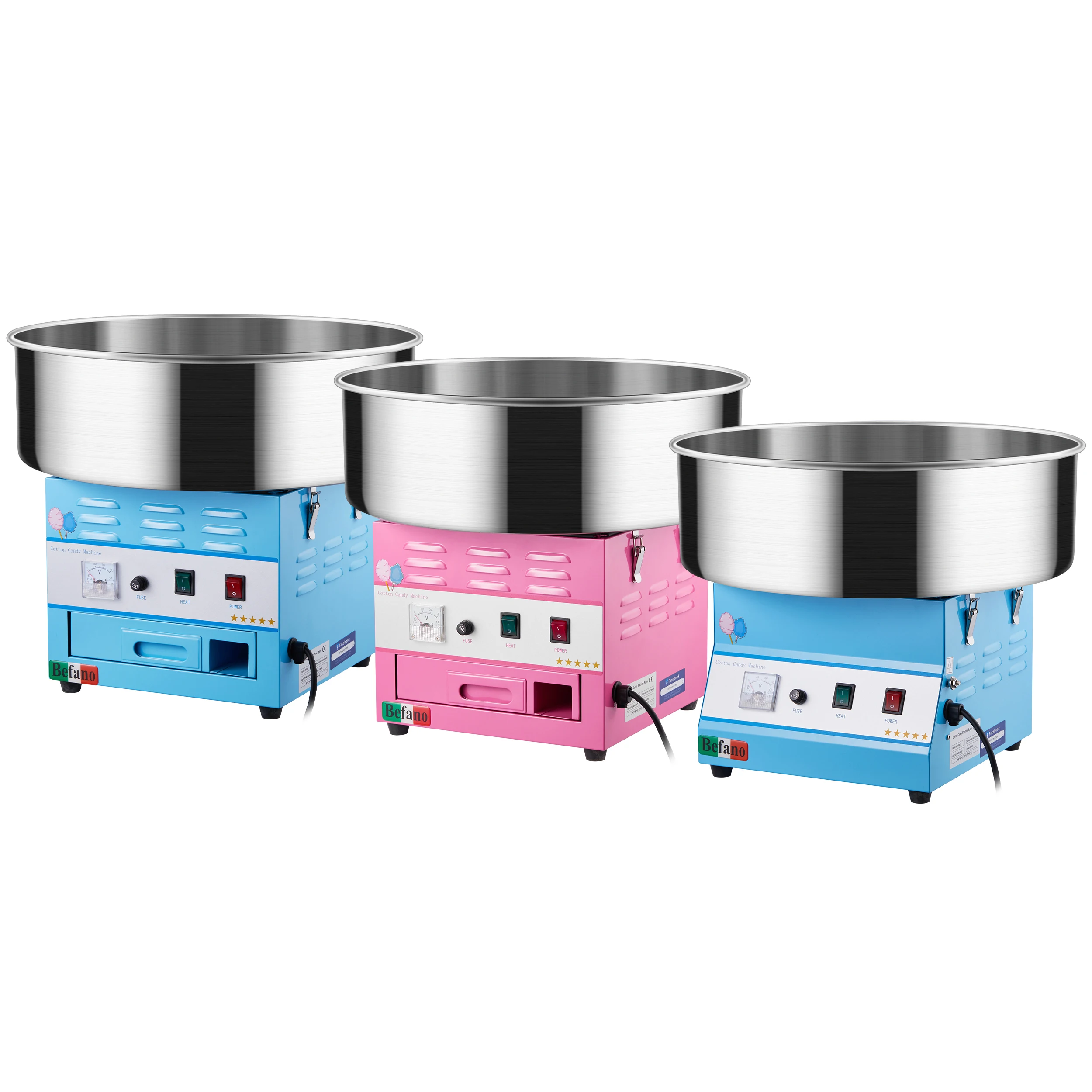 Professional Commercial Electric Cotton Candy Floss Vending Making Machine with Cart