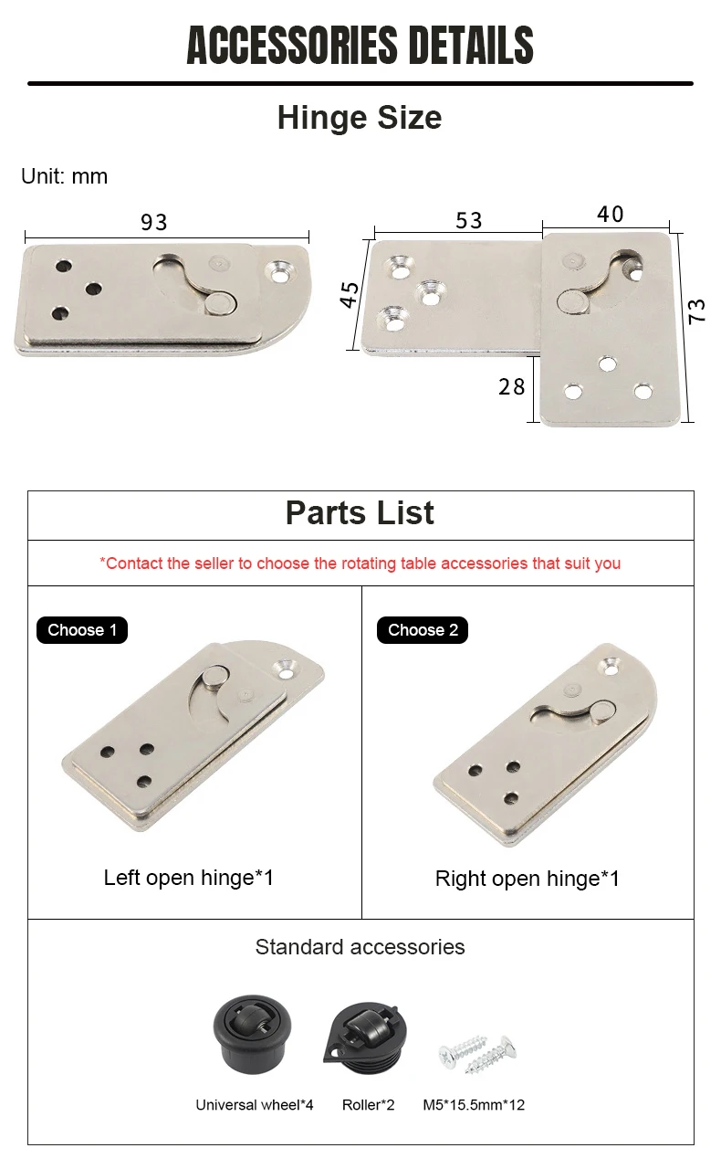 Household Dining 360 Degree Rotating Computer Hardware Functional Folding Table Connector L-Shaped Desk Hinges