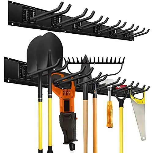 New Design Garage Storage Wall Organizer Wall Mount Rack Hooks Heavy Duty Garden Tool Rack
