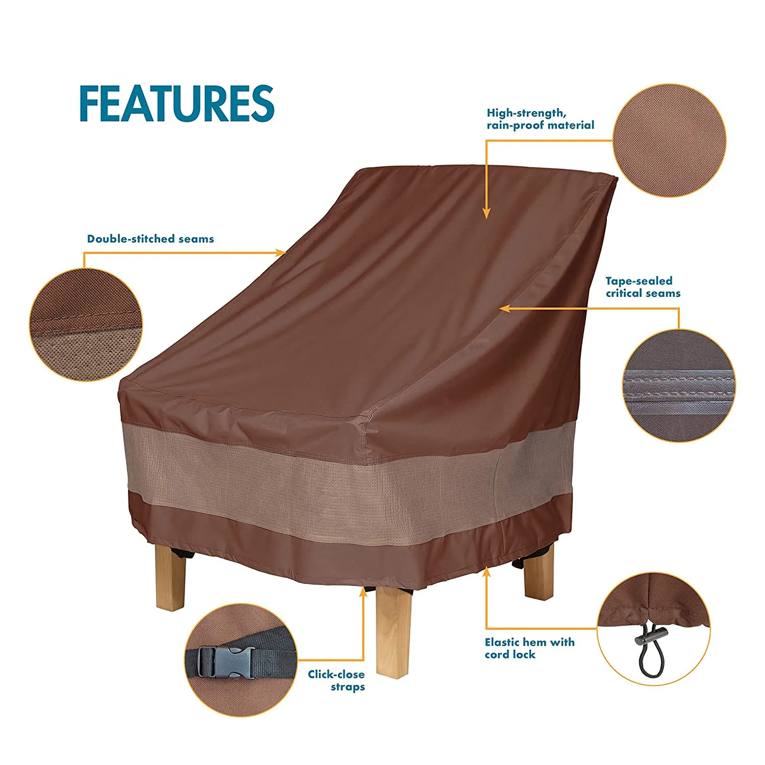 Hot Sale Waterproof Patio Lounge Chair Cover, All Weather Protection, Durable Outdoor Lawn Patio Furniture Covers