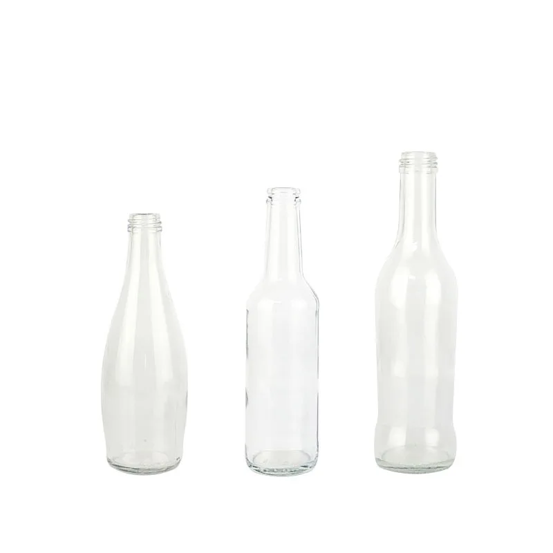 Прозрачные 330 мл стеклянные бутылки для алкогольных напитков кофе газированные напитки
